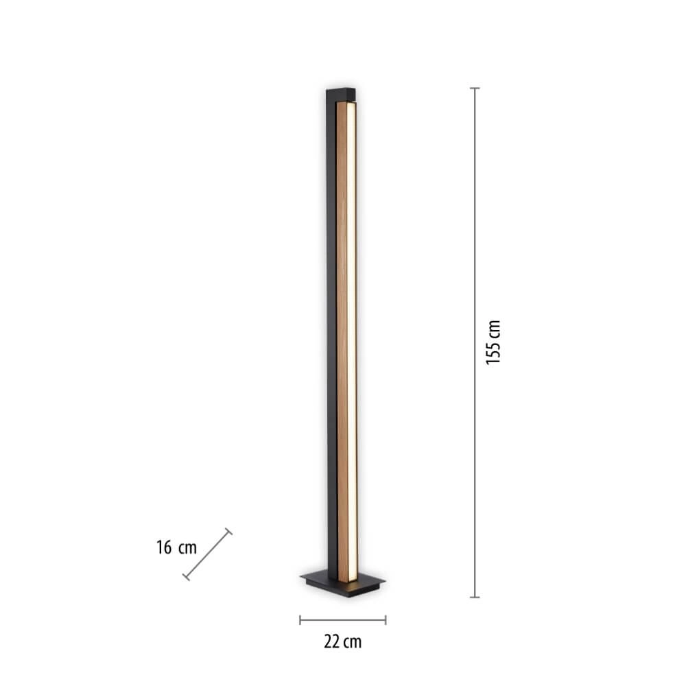 Vloerlamp Pure-Lines hout Paul Neuhaus 4012248375754