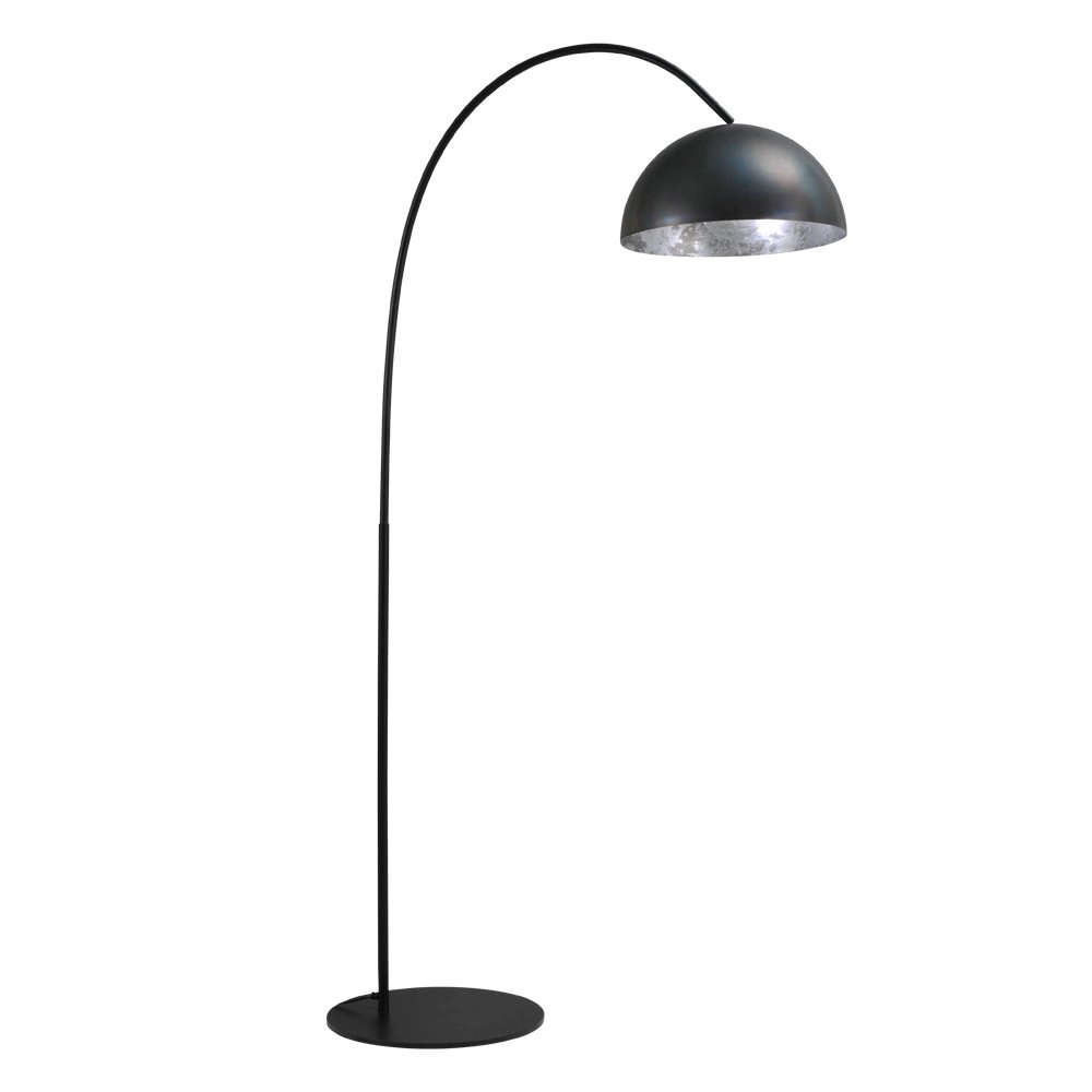 Staanlamp Industria 186 gunmetal met zilver
