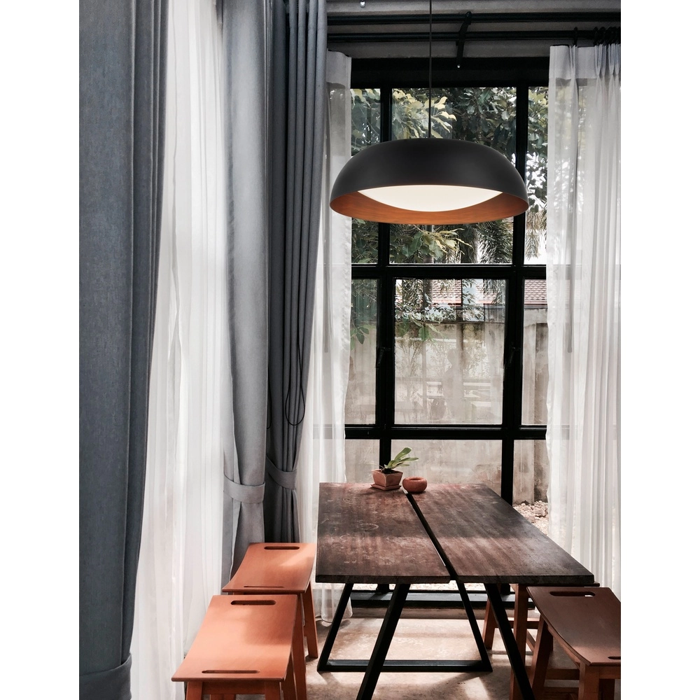 Design hanglamp Landon zwart met koper Lyora 5212017413611