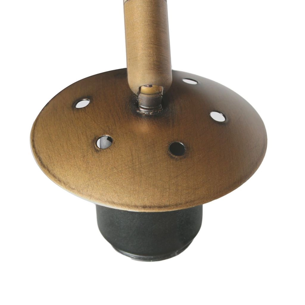 Bronzen booglamp Vela Lino met zwarte kap Ø60cm Steinhauer 8712746185690