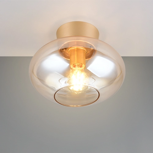Plafondlamp Sidera amber Ø 26cm