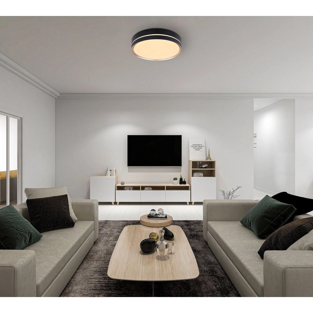 Design plafondlamp Manni zwart Ø 38,5cm Globo 9007371422159
