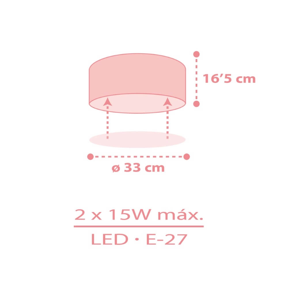 Sterren plafondlamp Star light roze Dalber 8420406003368
