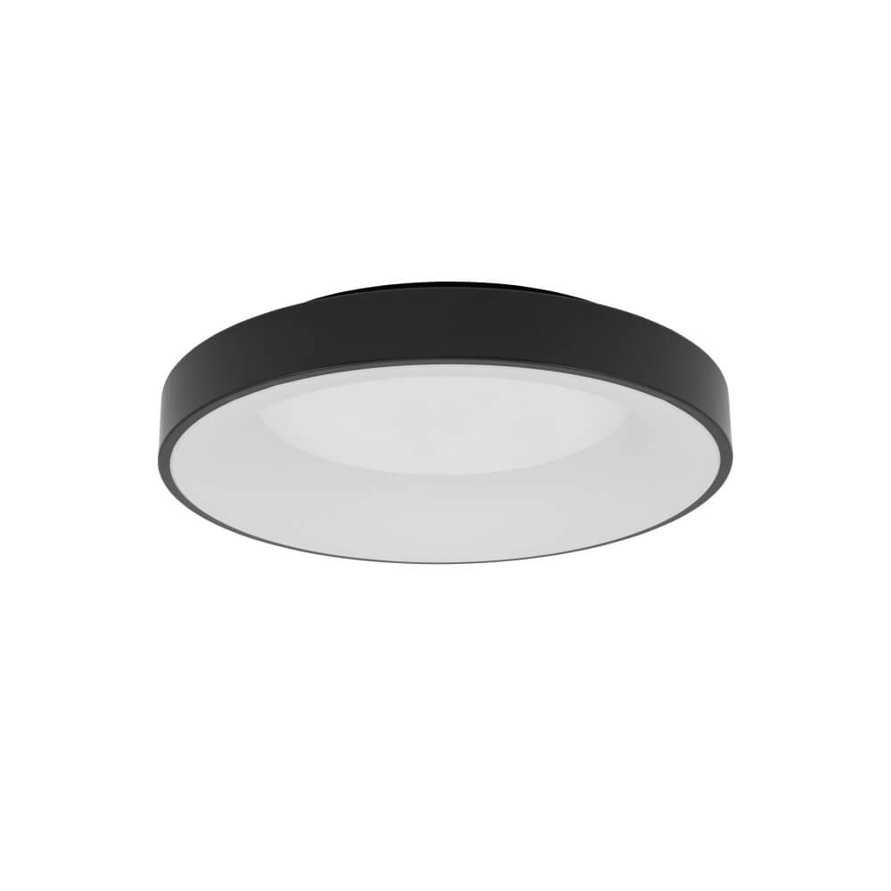 Ronde plafondlamp Nikki Round zwart Ø 48cm