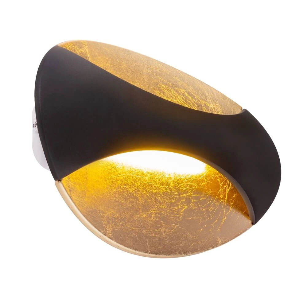 Design wandlamp Alexandra zwart met goud
