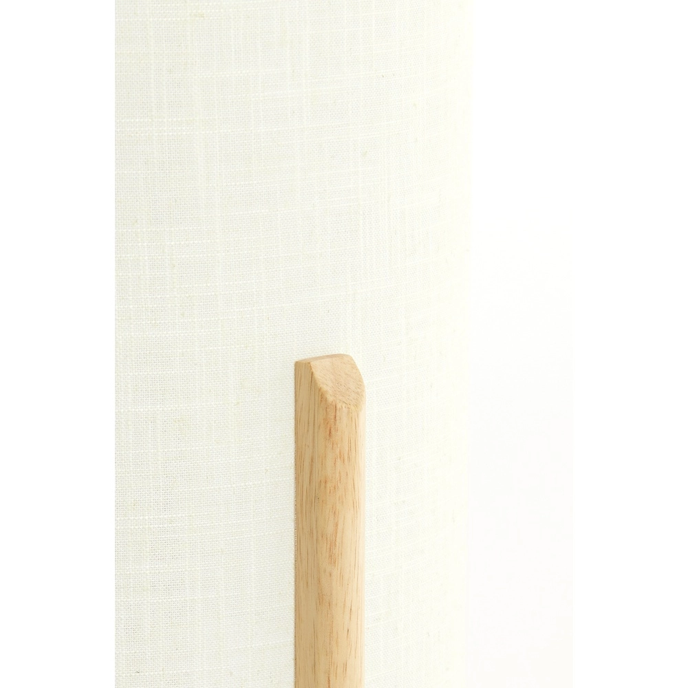 Schemerlamp Litto Ø 28cm - houtlook met naturel linnen Light & Living 8717807792701
