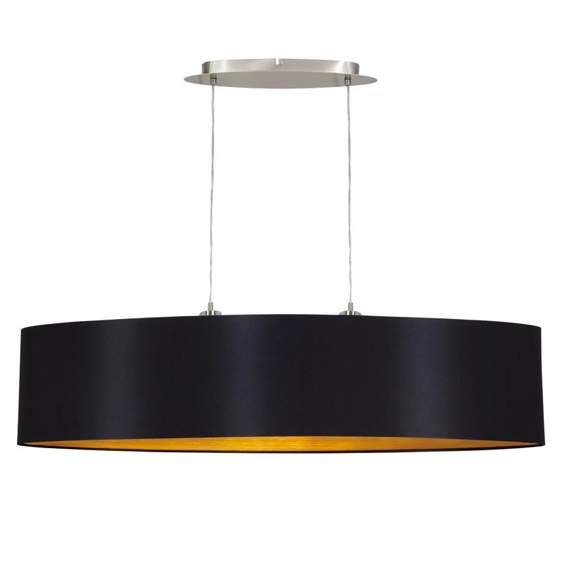 Hanglamp Maserlo 100cm zwart met goud