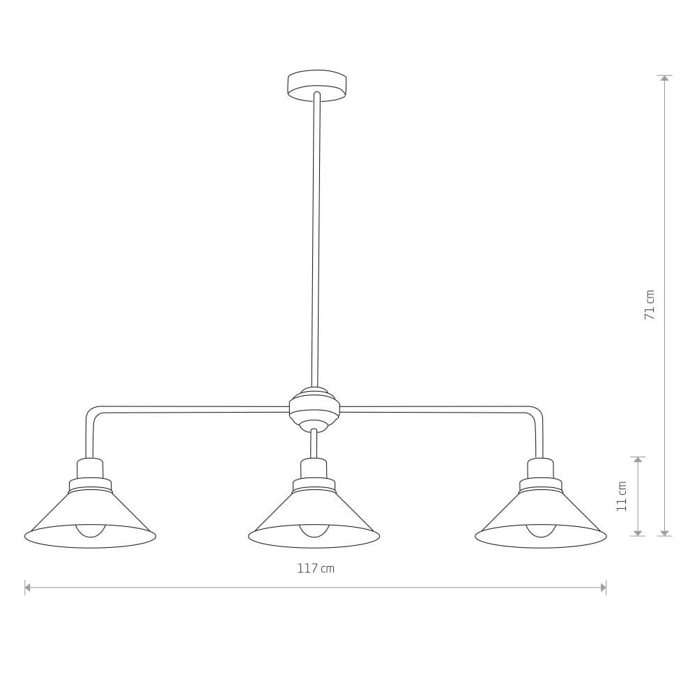 Landelijk hanglamp Craft 3x E27 Lyora 5903139915090