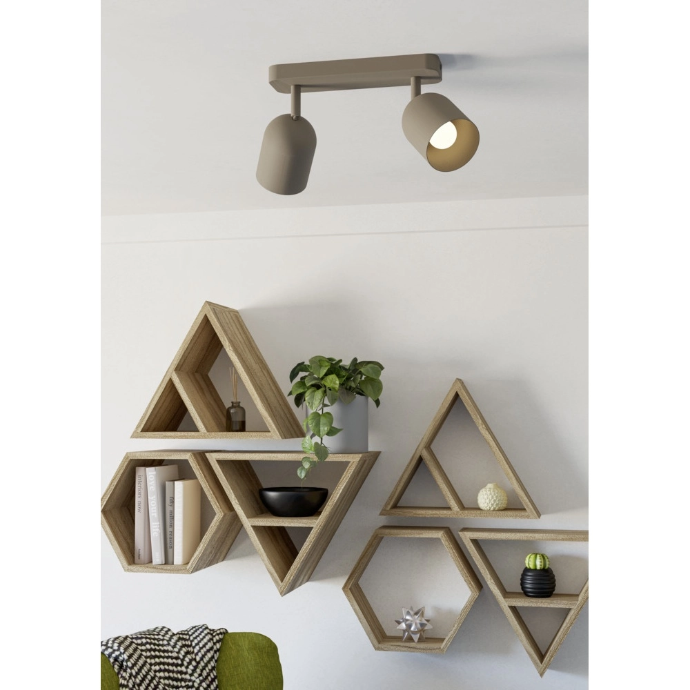 Design plafondspot Tilston 2-lichts zand bruin Eglo 9008606359721