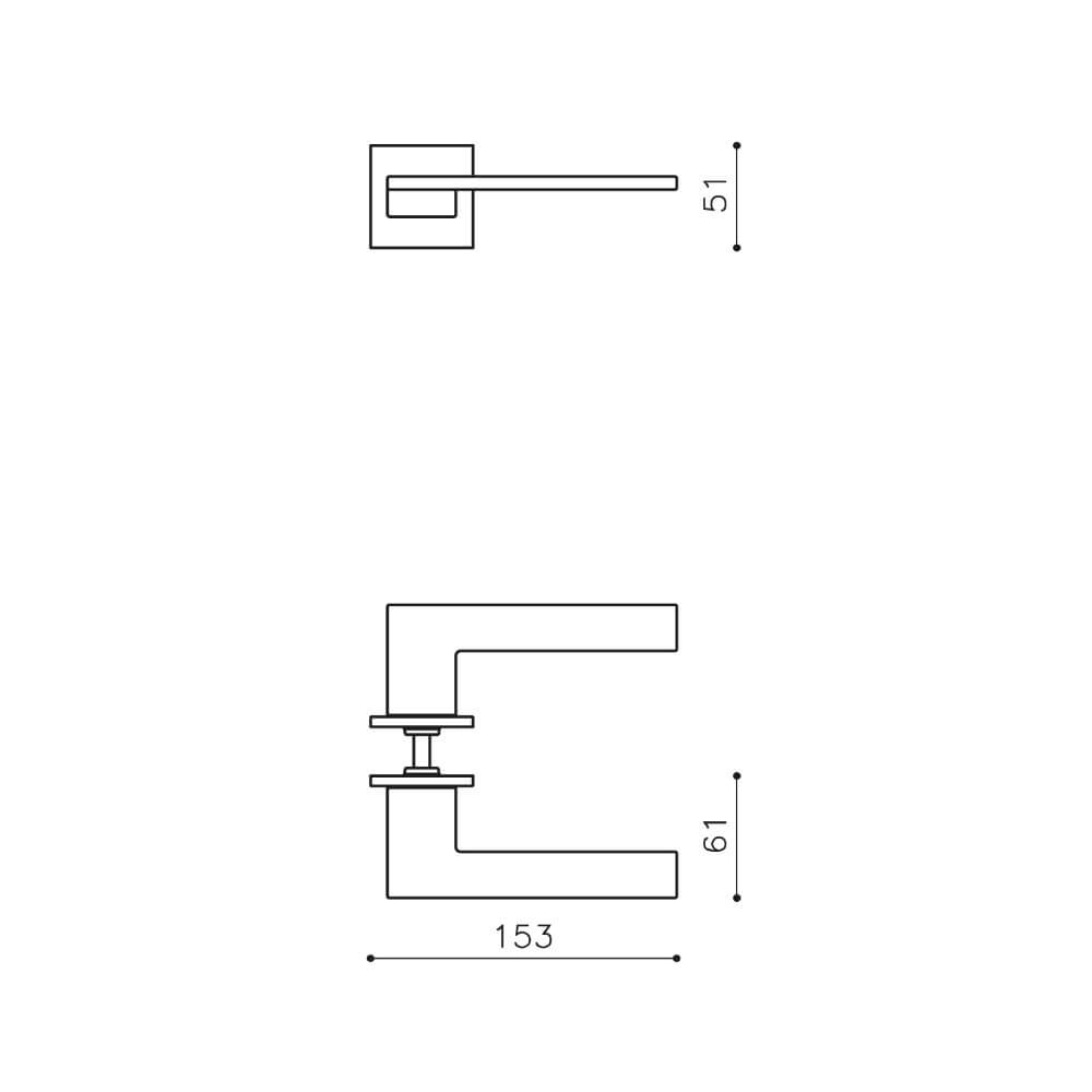 Design deurklink Living mat RVS Olivari 8714186477250