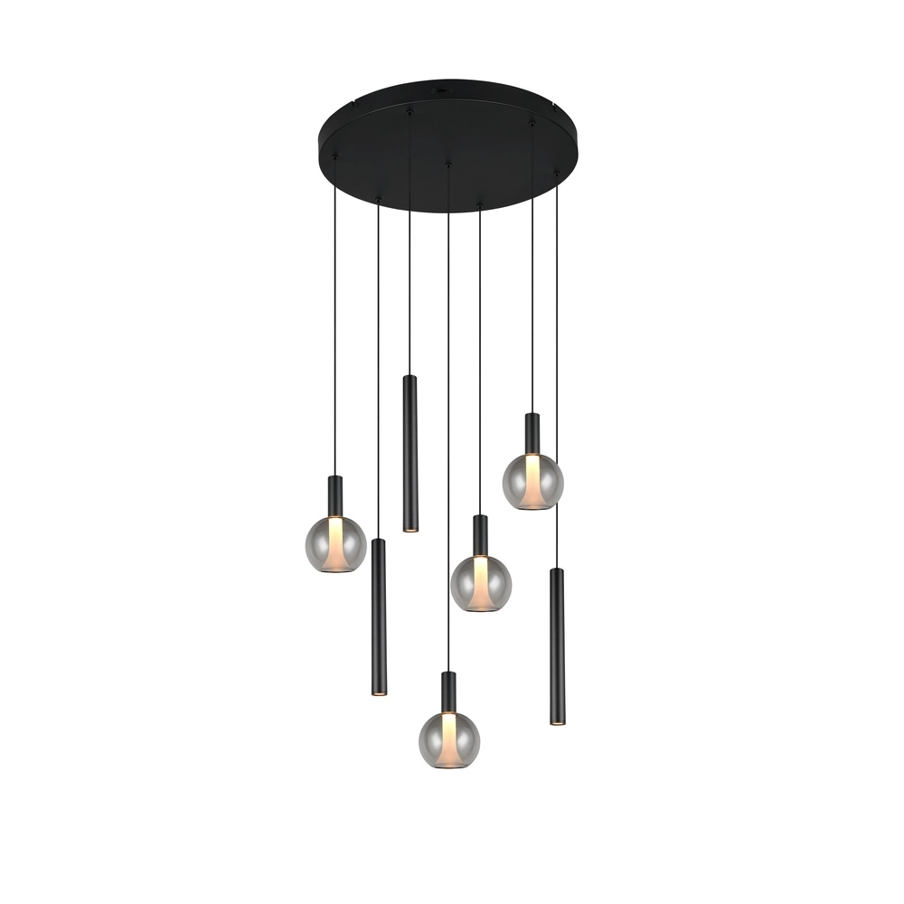Design hanglamp Melaro 7-lichts zwart