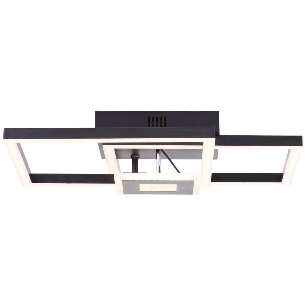Plafondlamp Bray vierkant zwart Brilliant 4004353420016