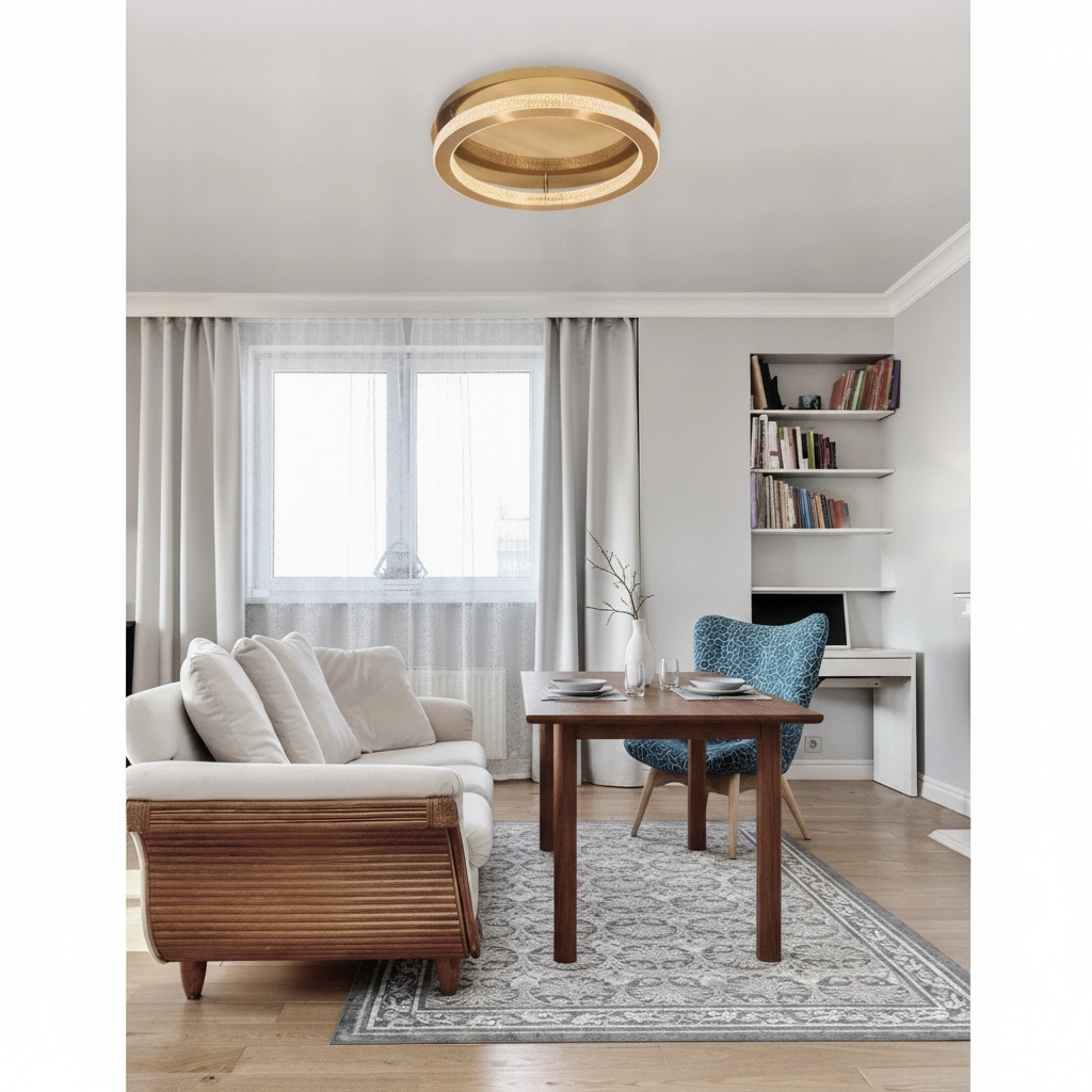 Plafondlamp Fiore goud Ø 40cm