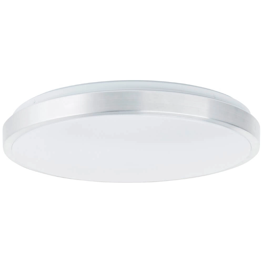 Nikkel plafondlamp Livius met wit Ø 48,5cm