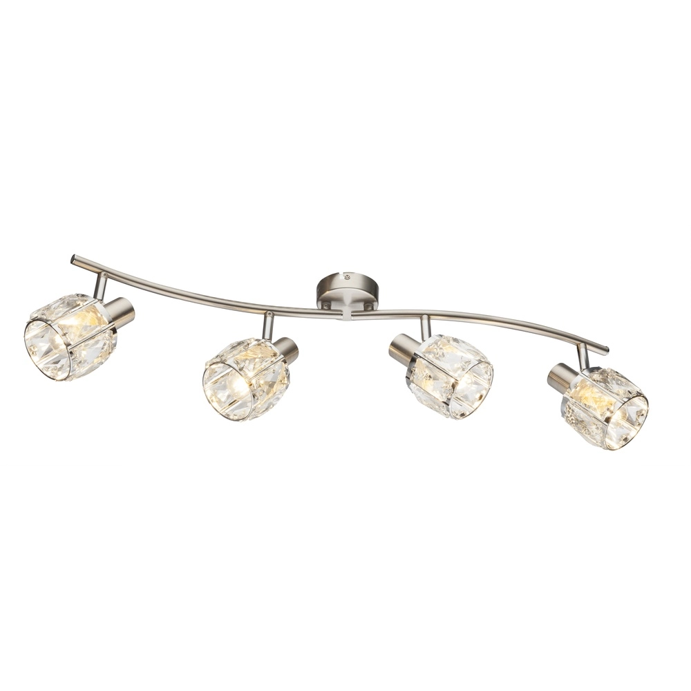 Plafondlamp Kris 4-lichts nikkel