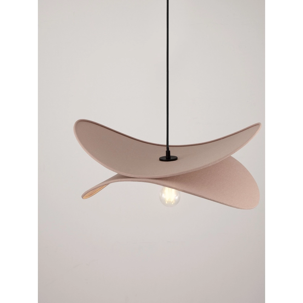 Moderne hanglamp Luve zwart met mokka bruin Lyora 5212017493712