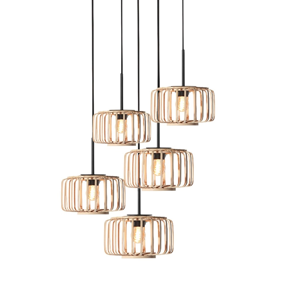 5-lichts hanglamp HaloSwap rond Ø 50cm Steinhauer 8712746183160