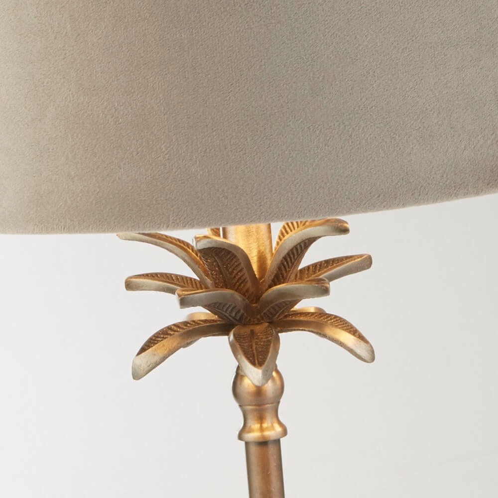 Tafellamp Palm goud met crème kap Searchlight 5053423257501