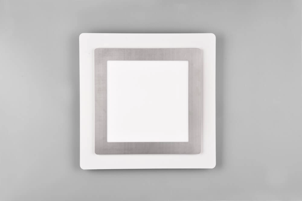 Vierkante design plafondlamp Morgan nikkel Trio 4017807574395