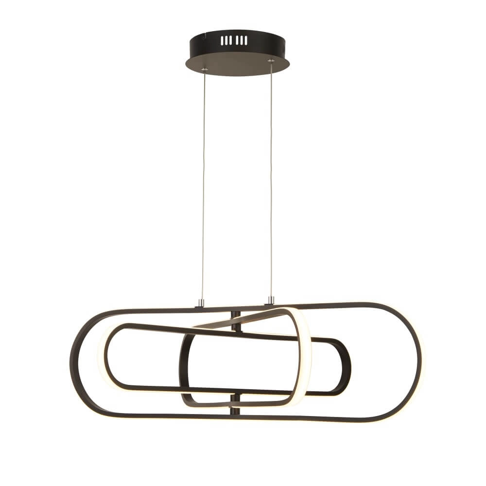 Strakke zwarte hanglamp Clip