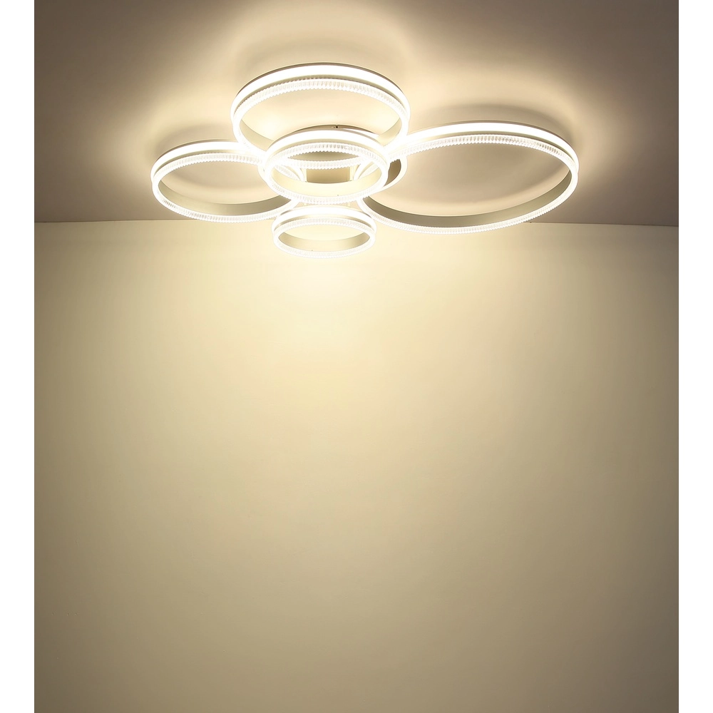 Plafondlamp Francine gunmetal 5 ringen Globo 9007371580644