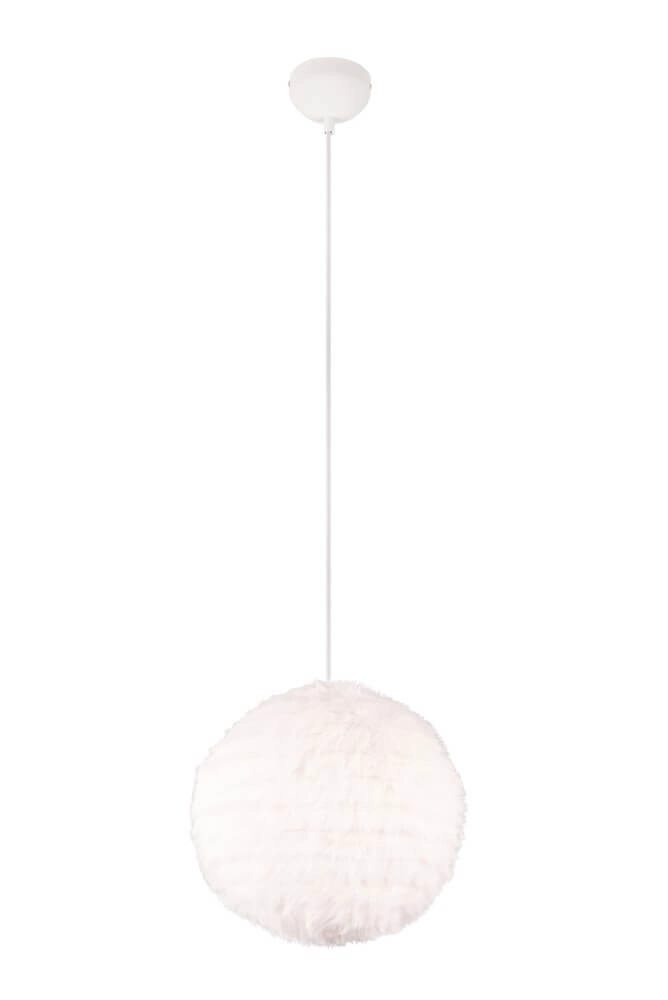 Stoffen hanglamp Furry crème Ø 35cm
