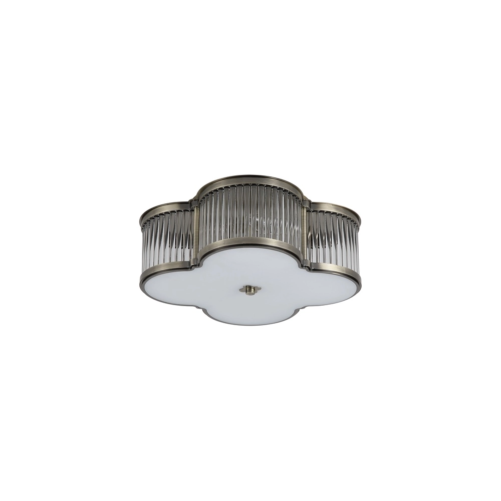Plafondlamp Lotus antiek messing Ø 39cm Searchlight 5053423302140