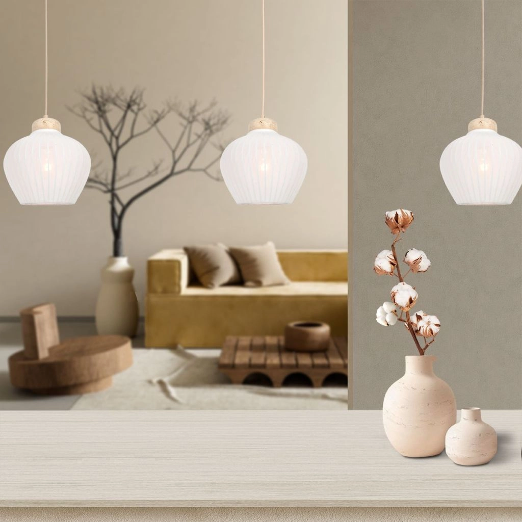 3-lichts hanglamp Travino zandbruin Steinhauer 8712746184372