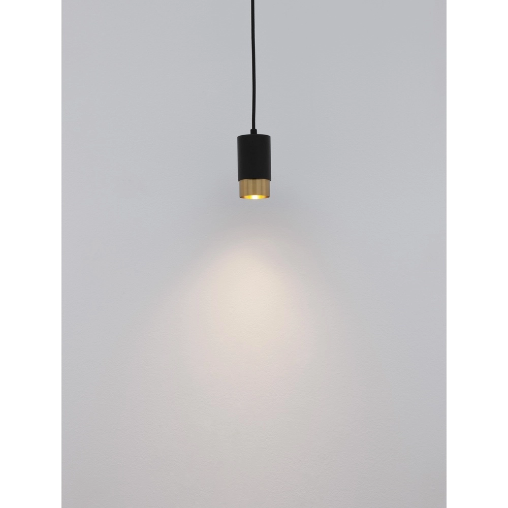 Hanglamp Pongo S enkel 10,8cm zwart met goud Lyora 5212017430311