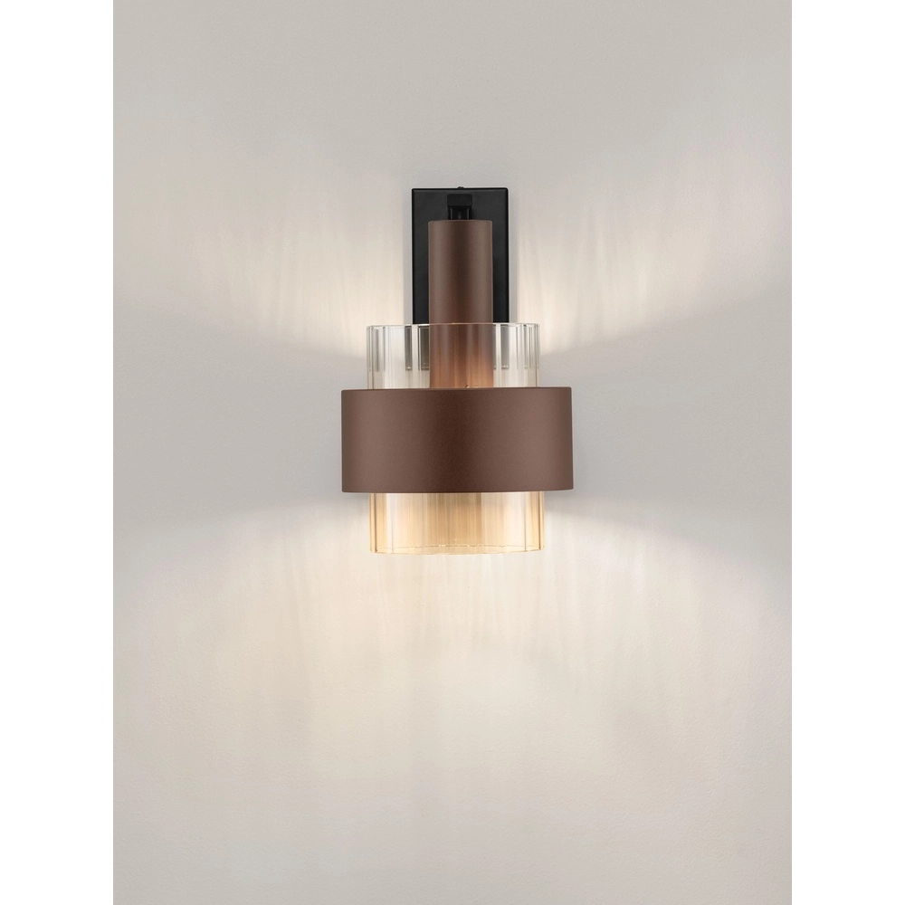 Moderne wandlamp Serena koffie bruin Lyora 5212063501201