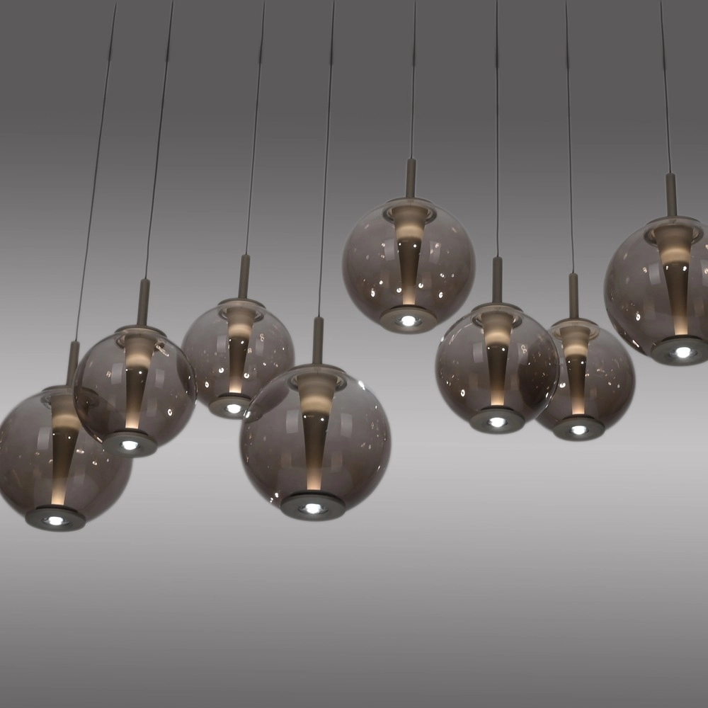 Hanglamp Pure E-Infinty bronce met amber glas Paul Neuhaus 4012248397886