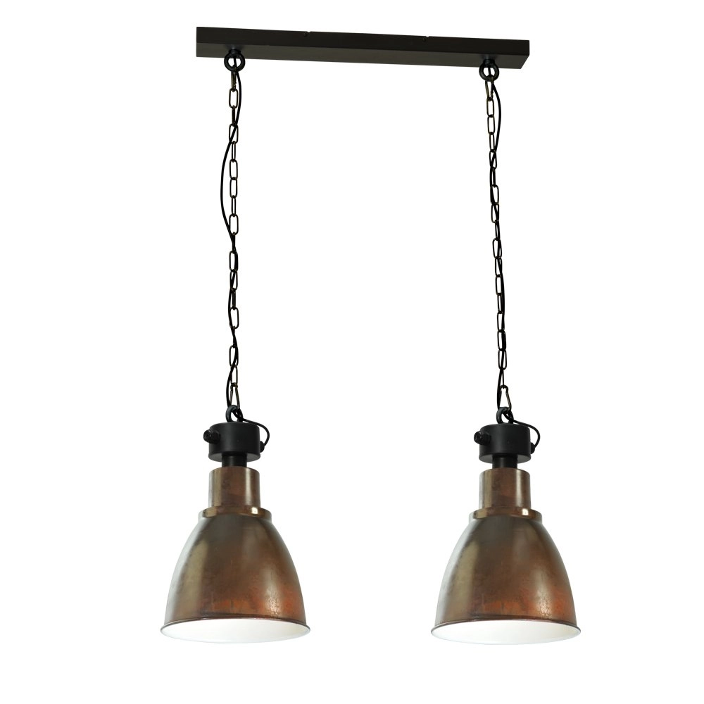 Eetkamerlamp Industria 2x27 Landelijk