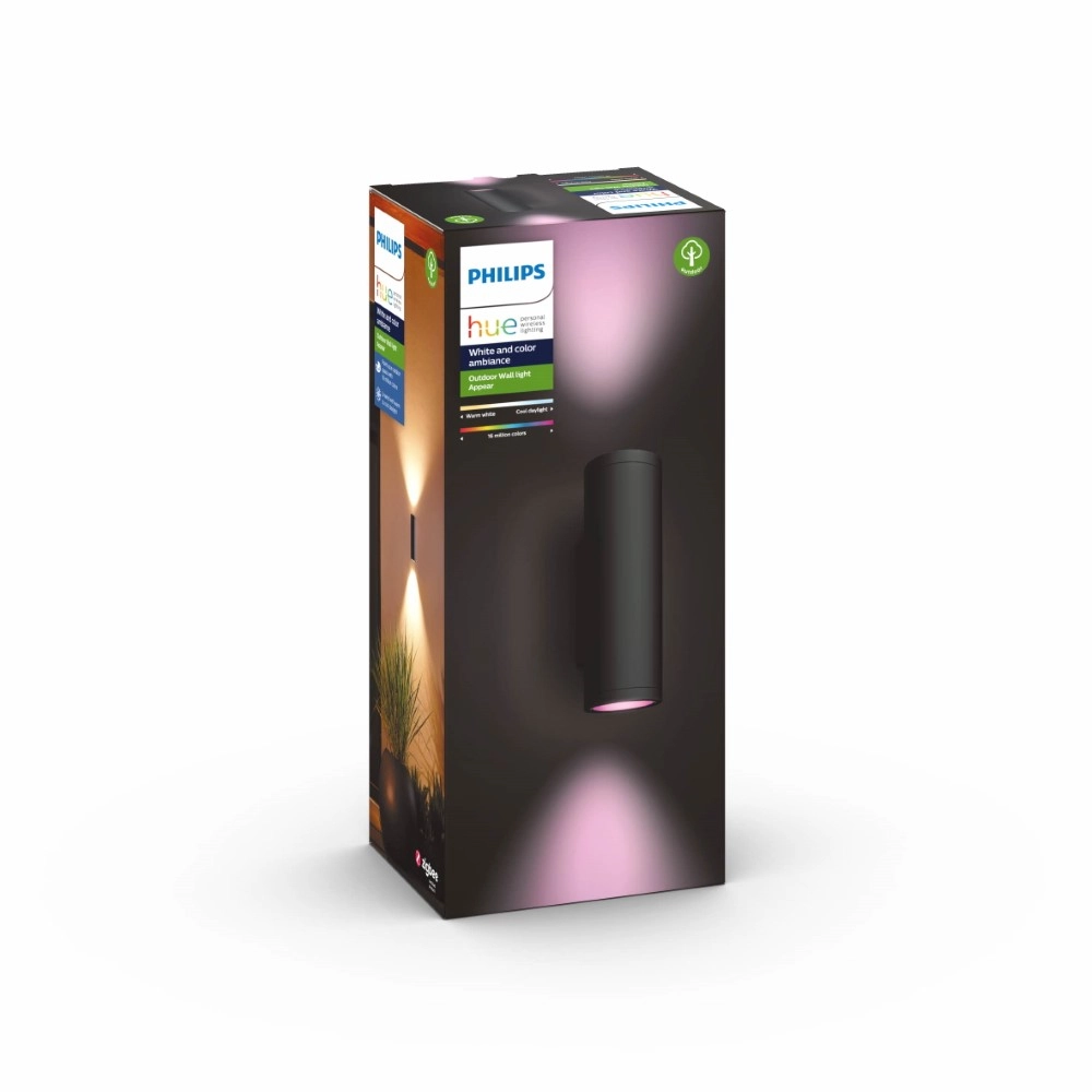 Buitenlamp Up - Down Hue Appear Zwart Philips 8718696174371