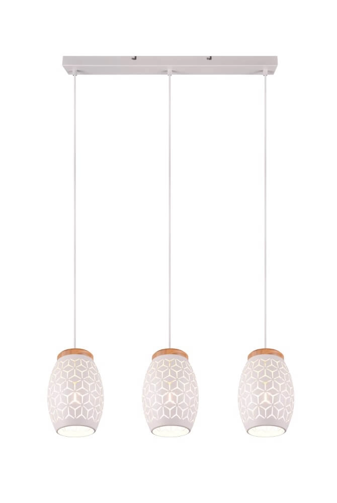 Witte hanglamp Bidar 3-lichts Trio 4017807574920