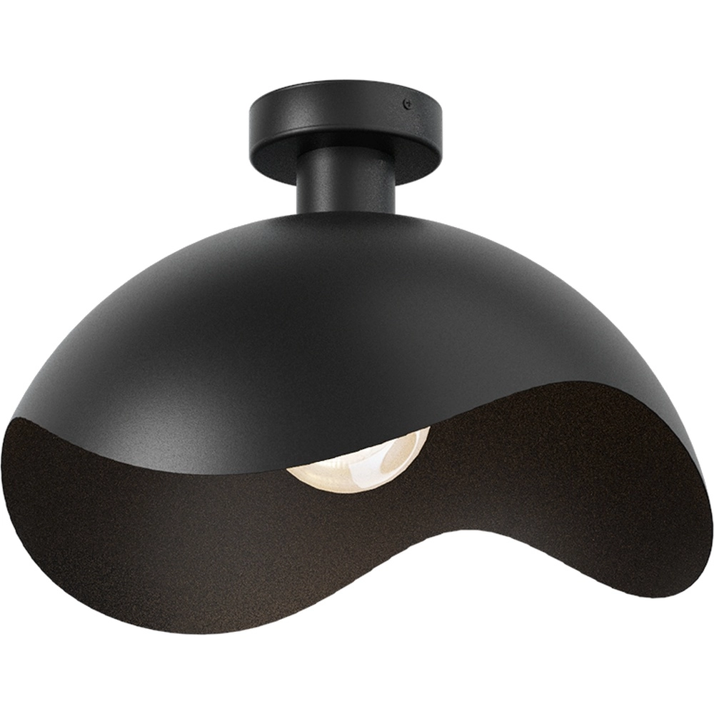 Design plafondlamp Volta Ø 40cm - golvend - zwart
