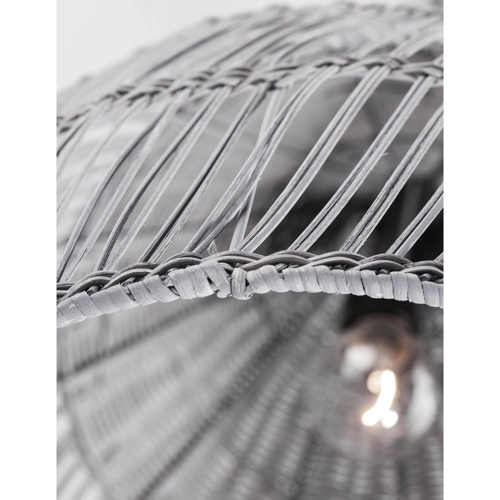 Grijze hanglamp Destin rotan Ø 42cm Lyora 5212017416681