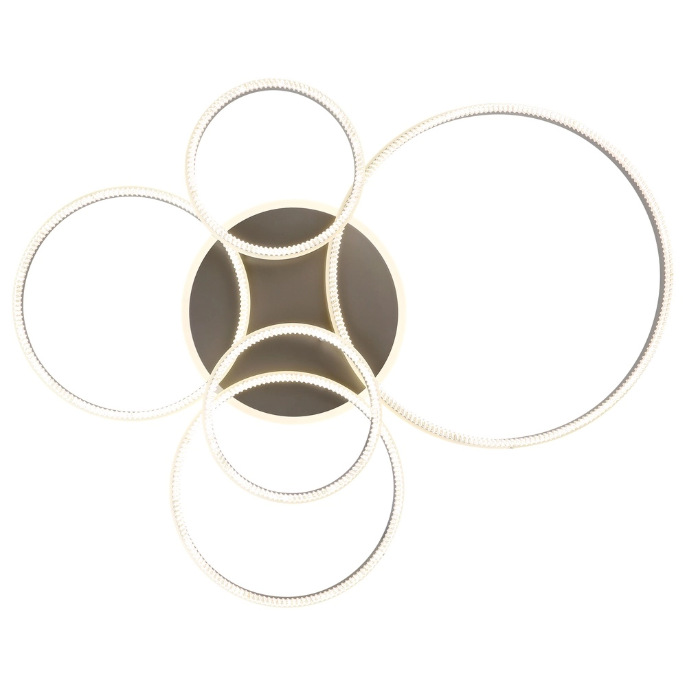 Plafondlamp Francine gunmetal 5 ringen Globo 9007371580644