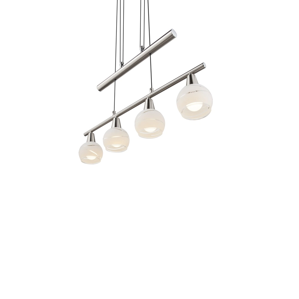 Hanglamp Elliott 4-lichts nikkel Globo 9007371319909