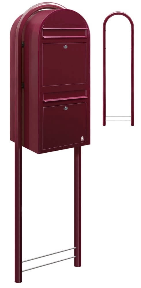 Brievenbus Duo 3005 Bordeauxrood Bobi 6417237014139