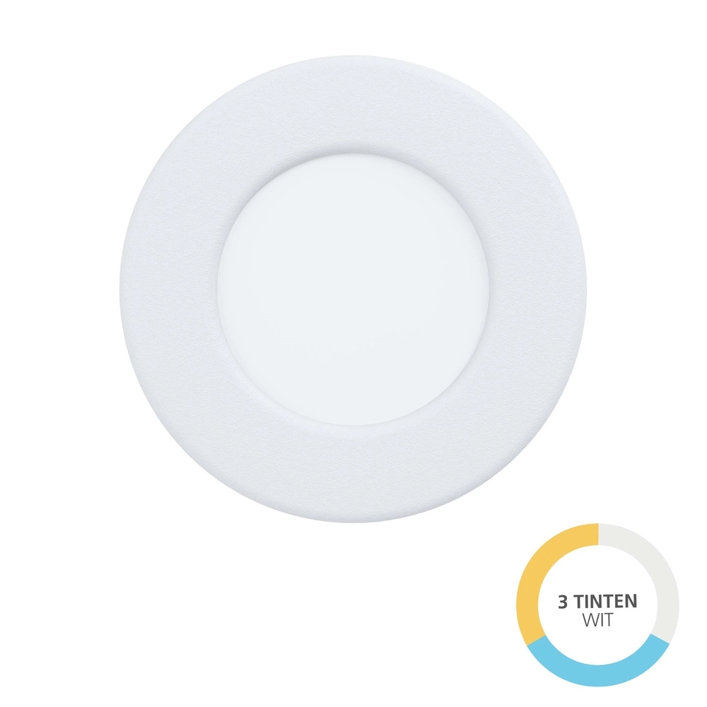 IP44 inbouwspot Fueva 6 rond - wit - Ø 8,8cm