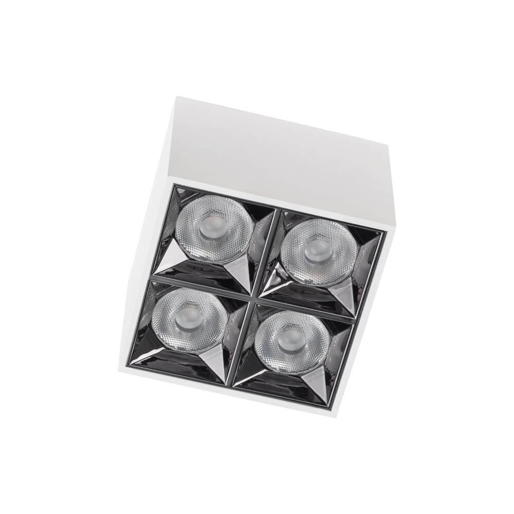 Witte opbouwspot Midi Led 2x2 leds - 4000K