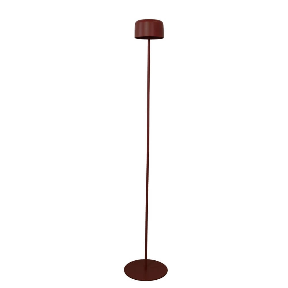 Strakke terraslamp Roccanova solar rood met usb