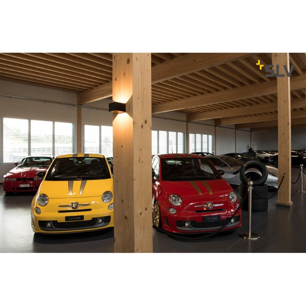 Ledlamp Logs Up - Down vierkant zwart met goud SLV 4024163189309