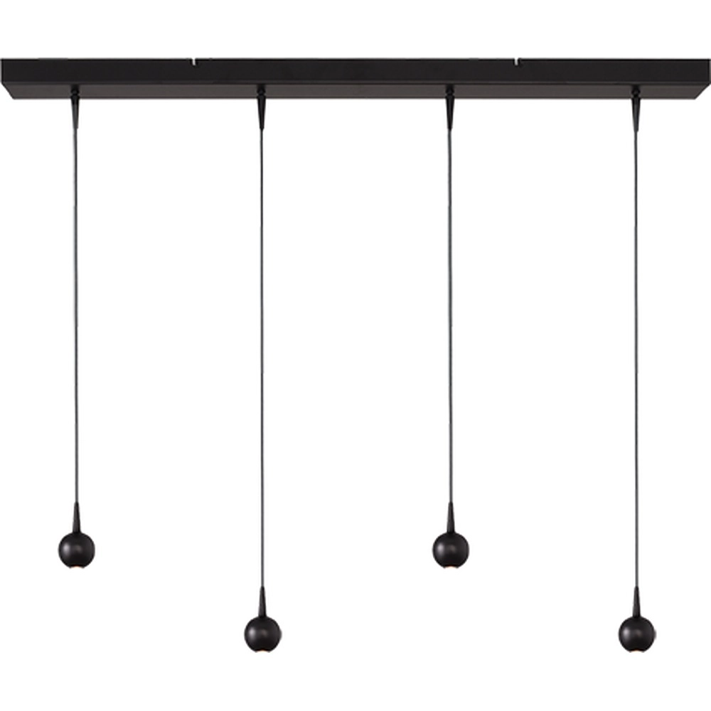 4-lichts hanglamp Talana 100 x 8cm zwart Ø 6cm DTW