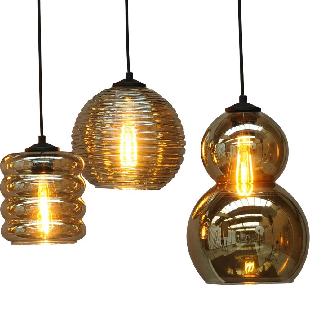 8-lichts hanglamp Quinto 8 zwart met smoke glas Masterlight 8718121216584