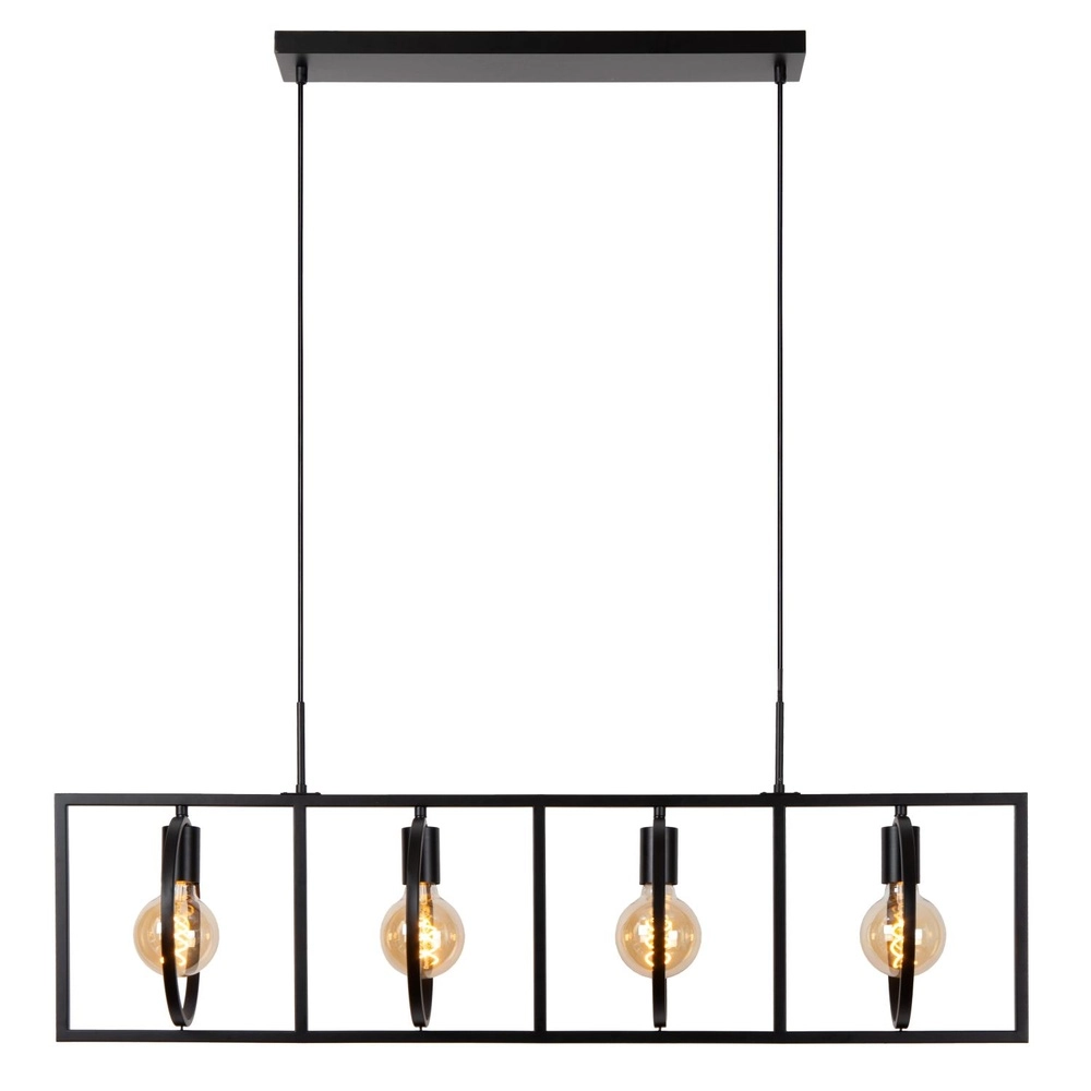 Unieke hanglamp Suus zwart 4-lichts Lucide 5411212010872