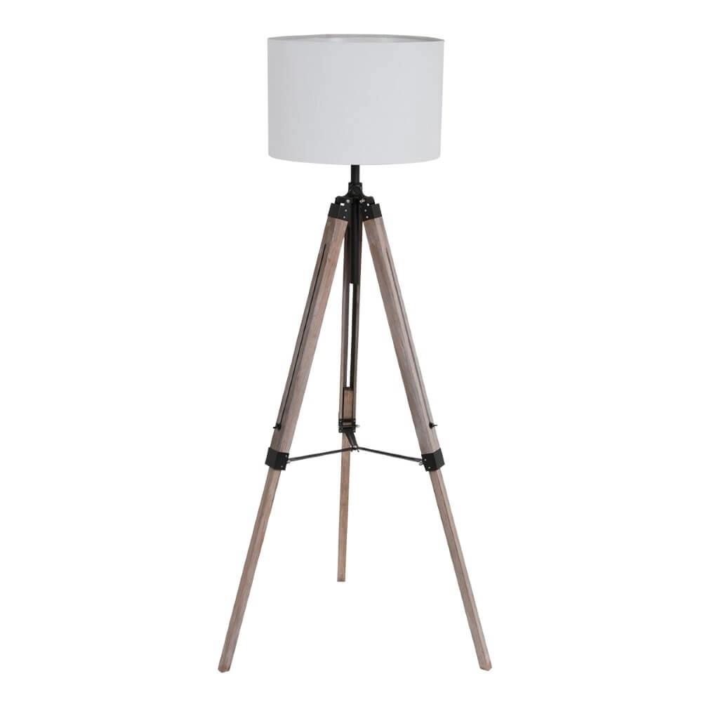 Tripod schemerlamp Triek witte kap