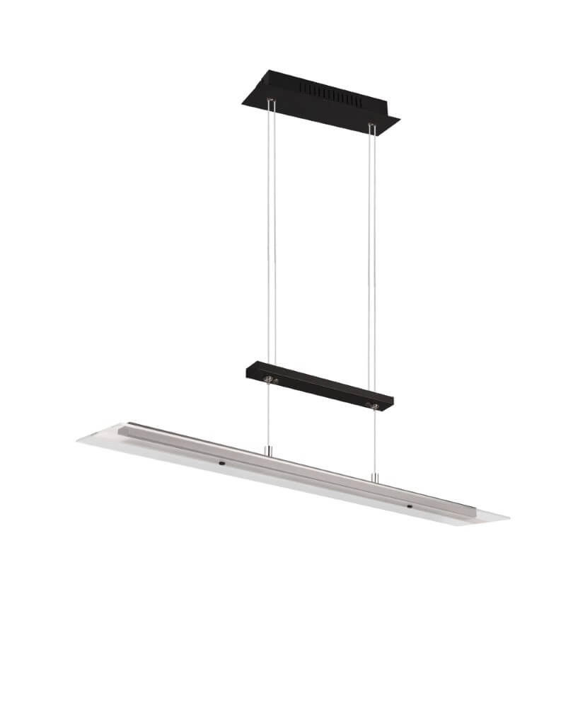 Glazen hanglamp Milos zwart Trio 4017807588286