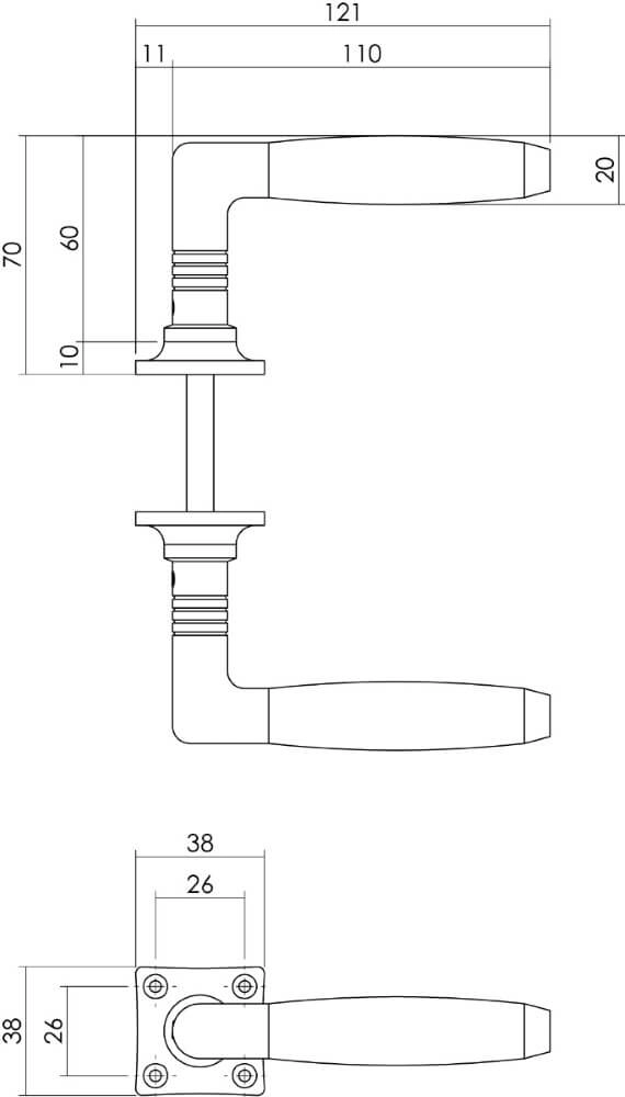 Compleet deurklinkset Ton Basic nikkel Intersteel 8714186634950