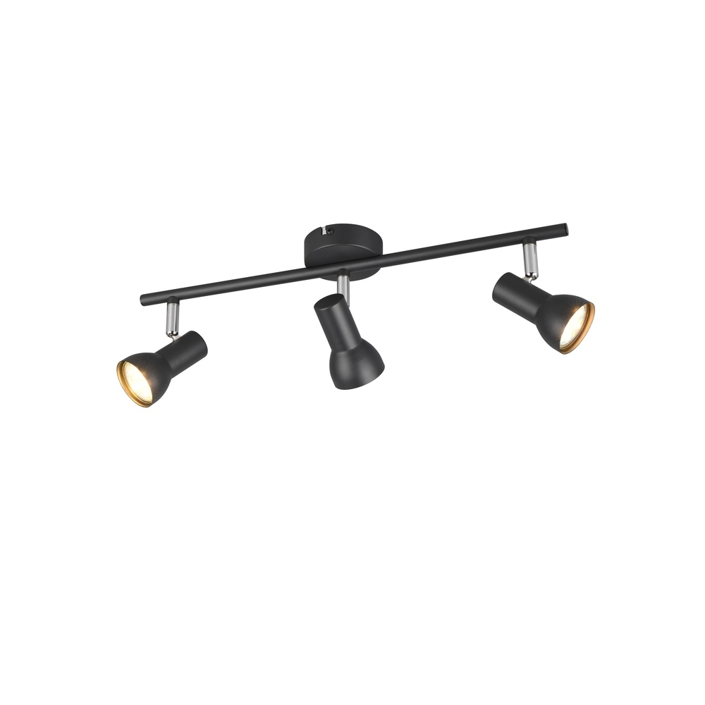 Plafondlamp Cantar zwart 3-lichts